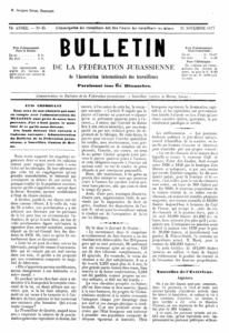 Bulletin de la Federation Jurassienne